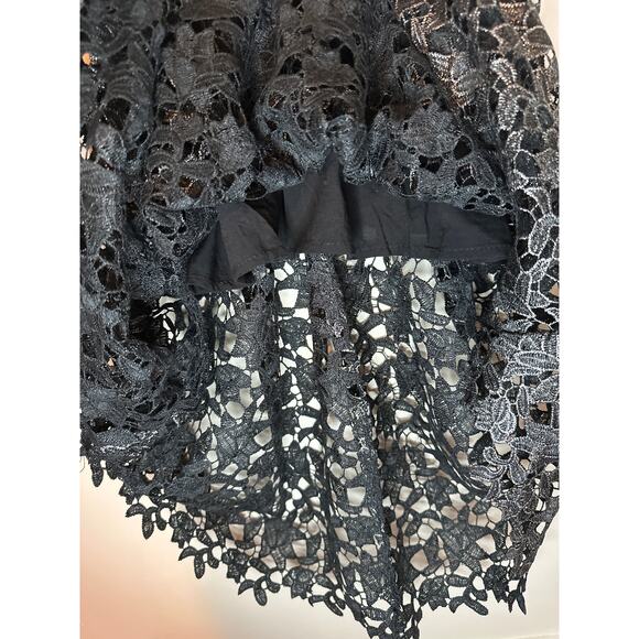 ASTR The Label Black Dress Lace Midi  Style ALD 42049 Size M Holiday Party - Picture 6 of 10